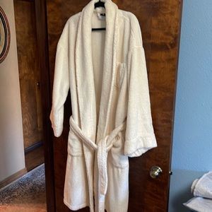 Cream colored, terry cloth, spa robes